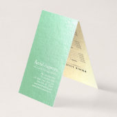 金ゴールドロータスヨガメディテーションインストラクター価格表 名刺 (裏面)