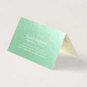 金ゴールドロータスヨガメディテーションインストラクター価格表 名刺 (裏面)