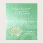 金ゴールドロータスヨガメディテーションインストラクター価格表 名刺 (外部フラット)