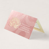 金ゴールドロータスヨガメディテーションインストラクター価格表 名刺 (正面)