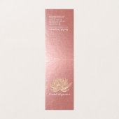 金ゴールドロータスヨガメディテーションインストラクター価格表 名刺 (外部フラット)