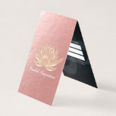 金ゴールドロータスヨガメディテーションインストラクター価格表 名刺 (正面)