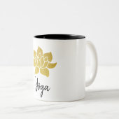 *~*金ゴールドロータスヨガヨギゴールデンロータス ツートーンマグカップ (正面右)