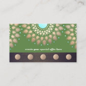 金ゴールドロータスヨガ瞑想5クラスパンチロイヤリティ ロイヤリティカード (正面)