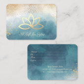 金ゴールドロータス、紙吹雪、ス絵を描プラン 割引カード (正面/裏面)