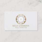 金ゴールドロータロゴヨガインストラクターサロンスパ 名刺 (正面)