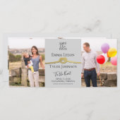 金ゴールドロープノット分割フォトグレー日付を保存 (正面/裏面)