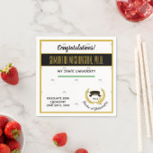 金ゴールドローレルドクターディグッド卒業パーティー スタンダードカクテルナプキン (インサイチュ)