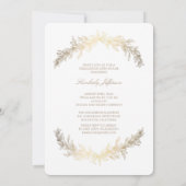 金ゴールドローレルフォト卒業パーティー 招待状 (裏面)