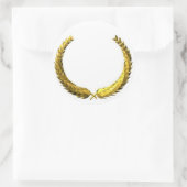 金ゴールドローレルリースシール ラウンドシール (バッグ)