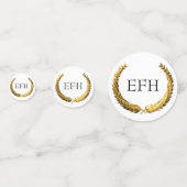 金ゴールドローレルリースモノグラム コンフェッティ (正面)