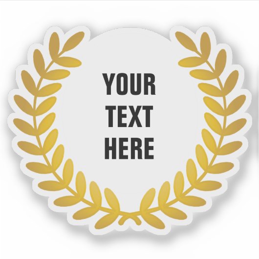 金ゴールドローレルリース賞の追加ワード シール (正面)