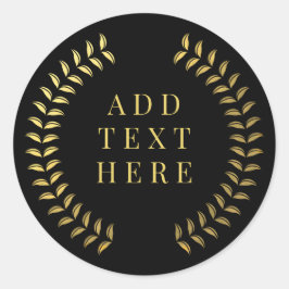 金ゴールドローレルリース離れスサークルリースカスタムクラ ラウンドシール