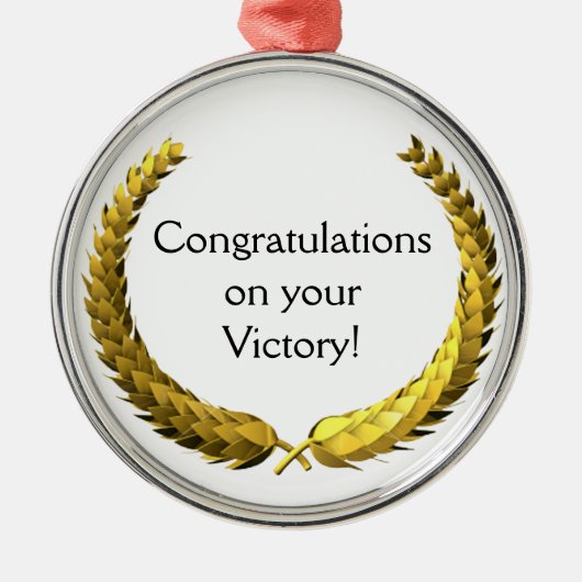 金ゴールドローレルリース メタルオーナメント (正面)