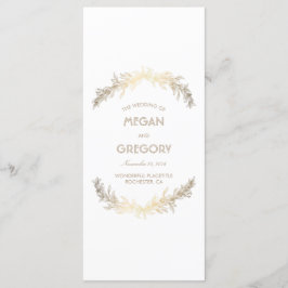 金ゴールドローレルヴィンテージウェディングプログラム プログラム