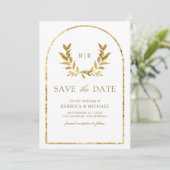 金ゴールドローレル離れリーススホワイト結婚ズ セーブザデート (スタンド正面)