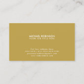 金ゴールドローレ葉ル |白エレガントのイニシャル 名刺 (裏面)