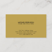 金ゴールドローレ葉ル |黒エレガントのイニシャル 名刺 (裏面)