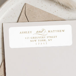 金ゴールドロ渦巻形のマン書道差出人住所 ラベル