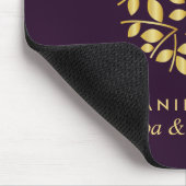 金ゴールドロ葉ゴ紫パーソナライズされたあなたの名前を追加 マウスパッド (コーナー)