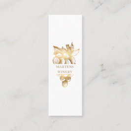 金ゴールドワイナリーエレガントソムリエワインメーカー スキニー名刺