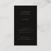 金ゴールドワイナリーワインメーカーソムリエエレガント 名刺 (裏面)