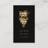 金ゴールドワイナリーワインメーカーソムリエエレガント 名刺 (正面)