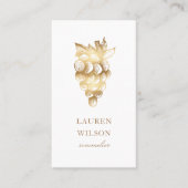 金ゴールドワイナリーワインメーカーソムリエエレガント 名刺 (正面)