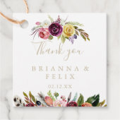 金ゴールドワイルドフェザーボホトロピカルフローラ結婚ズ フェイバータグ (正面)