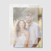 金ゴールドワイルドフラワーヌエストラスペインのボダ結婚ズ ベラム紙招待状 (オフセット (カップル))