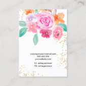 金ゴールドワイルドフローラロゴジュエリーイヤリングネックレス 名刺 (裏面)