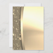 金ゴールドワイングラス、バルーン、ハイヒール退職パーティー 招待状 (裏面)