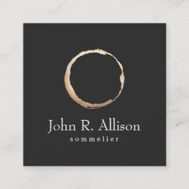 金ゴールドワインステインソムリエブラック スクエア名刺