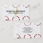 金ゴールドワインスプラッシュ |大理石 |ワインの汚れ 名刺 (正面/裏面)