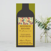 金ゴールドワインボトルパーティの招待状 招待状 (スタンド正面)