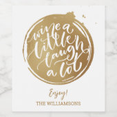 金ゴールドワイン愛好家 ワインラベル (シングルラベル)