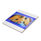 金ゴールドワシ(青と白のタイル) タイル (側面)