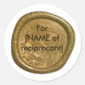 金ゴールドワックスシールスタンプ ラウンドシール (正面)