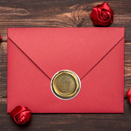 金ゴールドワックスシールヴィンテージカスタマイズ結婚式用シール ラウンドシール