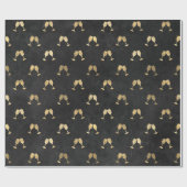 金ゴールドワフェイクインをテーマに ラッピングペーパー (フラット)