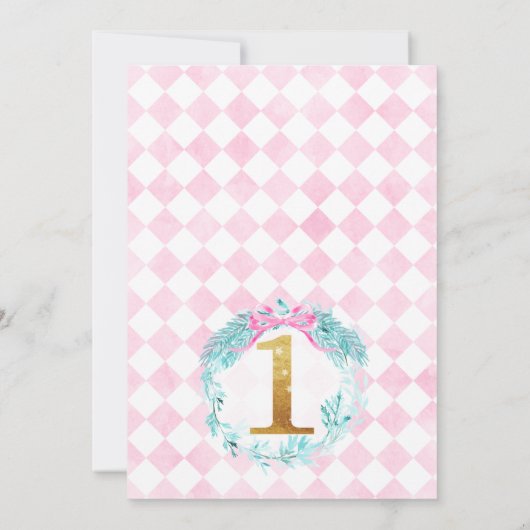 金ゴールドワンランドオブスイーツくるみ割り誕生日 招待状 (裏面)