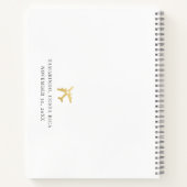 金ゴールドワールドマップアドベンチャーデスティネーションゲスト ノートブック (裏面)