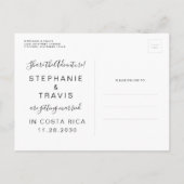 金ゴールドワールドマップミニマル日付ポストカードの保存 案内ポストカード (裏面)