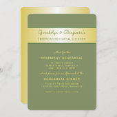 金ゴールドンセージセレモニーリハーサルディナー招待状 招待状 (正面/裏面)