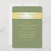 金ゴールドンセージセレモニーリハーサルディナー招待状 招待状 (正面)