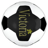 金ゴールドヴィクトリアの名前は黄金の蘭で作られた サッカーボール (回転)