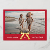 金ゴールドヴィンテージが赤メリーのクリスマス 箔シーズンカード (正面)