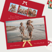 金ゴールドヴィンテージが赤メリーのクリスマス 箔シーズンカード