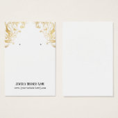 金ゴールドヴィンテージイヤリング名刺 (正面&裏面)