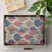 金ゴールドヴィンテージクリスマスオーナメントパターン 薄葉紙 (ギフト)